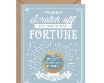 Scratch-off Fortune Card // Father's Day Card, Card for Dad, Dad Card