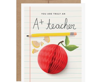 Pop Up Teacher Card Etsy