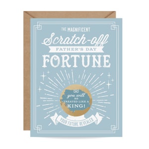 Scratch-off Fortune Card // Father's Day Card, Card for Dad, Dad Card image 1