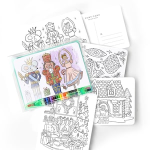 Kit de cartão postal para colorir - feriado