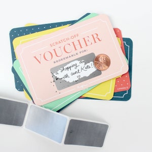 Bons à gratter // Bas de Noël, idée cadeau Noël, bon cadeau, bon amour, cadeau fête des mères, carte fête des mères