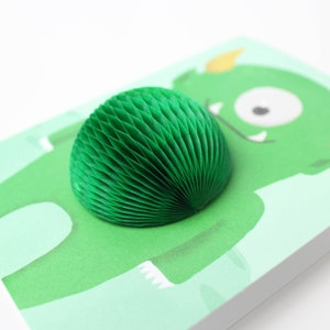 Pop-up Monster Card // Kid Birthday Card, Monster Party, Boy Birthday Card, Green Monster image 8