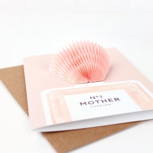 Pop-up Mother's Day Card // No.1 Mother, Mom Card, Happy Mother's Day, Perfume Pop-up Card image 2