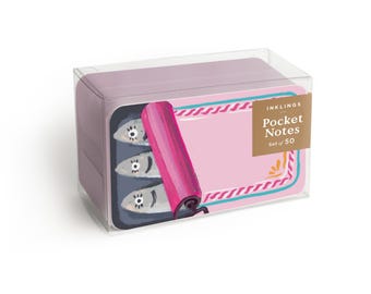 Sardines Pocket Notes™ - Box of 50 novelty sardine tin notes, bookmarks, tiny cards, miniature cards, place cards, gift enclosures