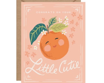 Little Cutie - New Baby Card - Blanco kaart