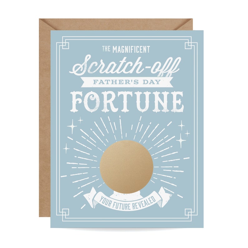 Scratch-off Fortune Card // Father's Day Card, Card for Dad, Dad Card image 2