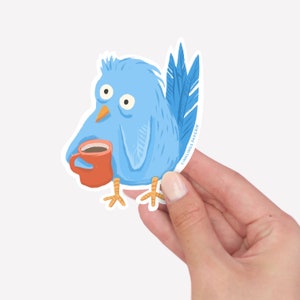 3 Vinyl Sticker // Tired Bird image 1