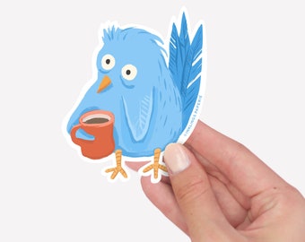 3" Vinyl Sticker // Tired Bird