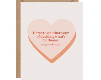 Deciding What's For Dinner Valentine's Day Card