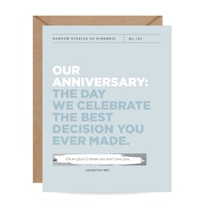 Anniversary Scratch- off Card // Anniversary Card