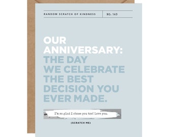 Anniversary Scratch- off Card // Anniversary Card