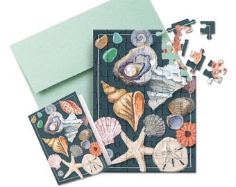 Puzzle Greeting Card - Seashells