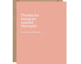 Carte de remerciement gratuite pour thérapeute