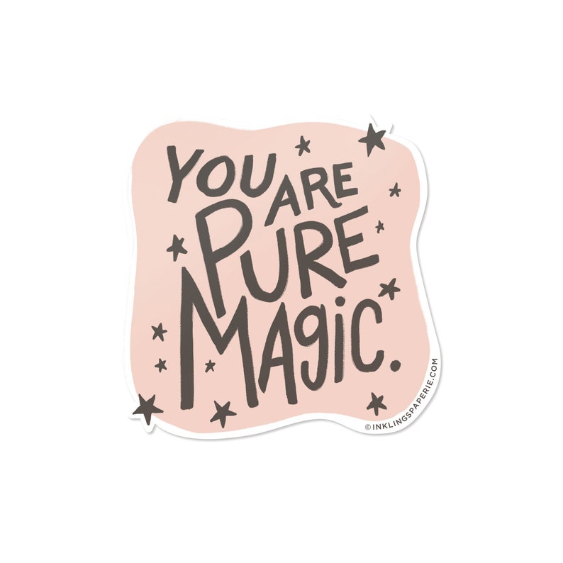 3 Vinyl Sticker // Pure Magic Etsy
