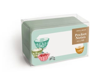 Vintage Pyrex Pocket Notes™ - Box of 50 mini notes, bookmarks, tiny cards, miniature cards, place cards, gift enclosures