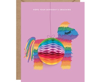 Pop-up Piñata - Birthday Card