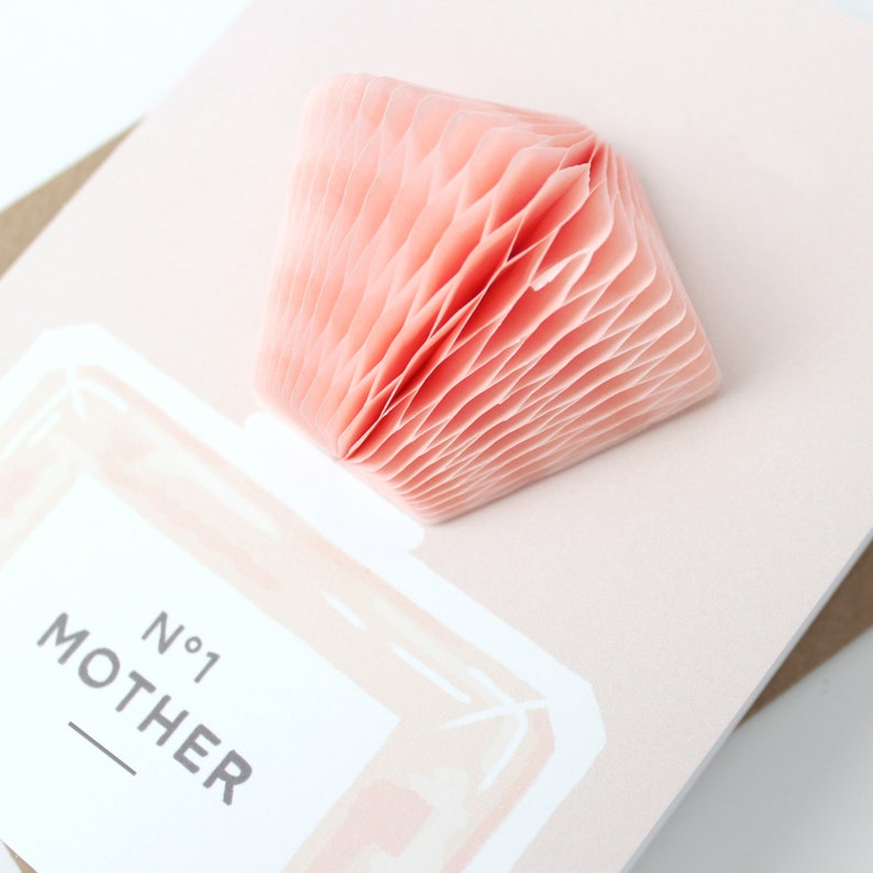 Pop-up Mother's Day Card // No.1 Mother, Mom Card, Happy Mother's Day, Perfume Pop-up Card image 5