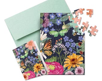 Puzzle Greeting Card - Pollinator Garden