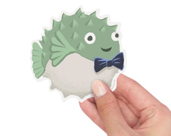 3" Vinyl Sticker // Puffer Fish