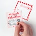 Scratch-off Valentines // kids DIY Valentines, unique valentines, love coupons, child's valentines, Valentine's Day Cards 