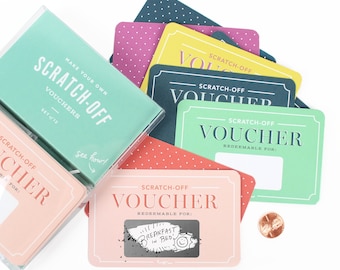 Scratch-off Vouchers // Birthday gift idea, Valentine's Day gift, mother's day gift, love coupon, birthday surprise