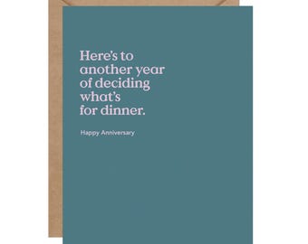 Deciding What's For Dinner Anniversary Card