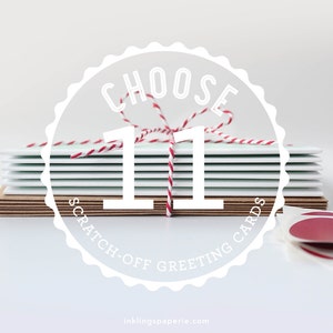 Choisissez 11 cartes de vœux à gratter // Mix and Match