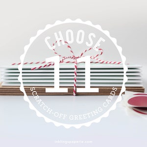 Choose 11 Scratch-off Greeting Cards // Mix and Match image 1