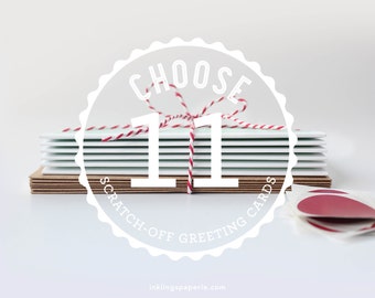 Choose 11 Scratch-off Greeting Cards // Mix and Match