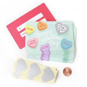 Gratta e vinci Sweetheart Valentines // San Valentino fai da te, San Valentino unici, coupon d'amore, San Valentino per bambini, Carte di San Valentino