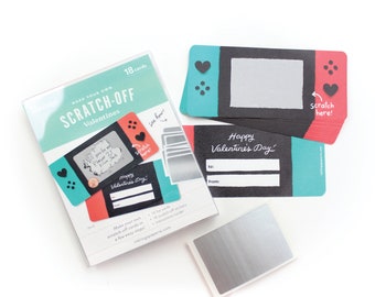 Scratch-off Valentines // DIY Game-On Valentines, cool valentines, love coupons, kids valentines, Valentine's Day cards