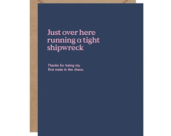 Tight Shipwreck Thank You Card