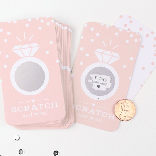 Scratchoff Cards // Bridal Shower Game Scratchoff Game Etsy