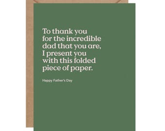 Incredible Dad Funny Father's Day Card