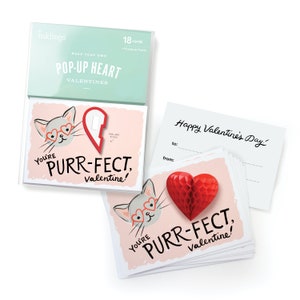 Kitten Pop-up Valentines // San Valentín para niños, San Valentín divertido, San Valentín diy, tarjetas del Día de San Valentín, San Valentín en el aula, tarjetas emergentes