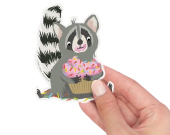 3" Vinyl Sticker // Raccoon