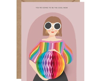 Pop-up Cool Mom - Pregnancy / Baby / New Mom Card