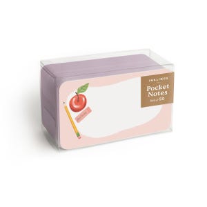 Box mit 50 Apple Pocket Notes® - Lunchbox Notizen, kleine Karten, Miniaturkarten, Tischkarten, Geschenkanhänger