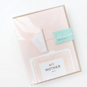 Pop-up Mother's Day Card // No.1 Mother, Mom Card, Happy Mother's Day, Perfume Pop-up Card image 6