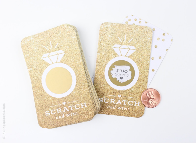 Scratch-off Cards // Virtual Bridal Shower Game Party Game image 3