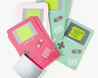 Scratch-off Valentines // DIY Gamer Valentines, cool valentines, love coupons, kids valentines, Valentine&#39;s Day cards, retro valentines
