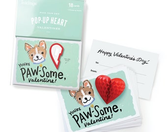 Puppy Pop-up Valentines // kids valentines, fun valentines, diy valentines, Valentine's Day cards, classroom valentines, pop-up cards