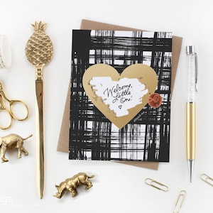 Scratch-off Birthday Card // Black and Gold Heart // Write in DIY Card, secret message, hidden message, classy birthday card, love birthday image 5