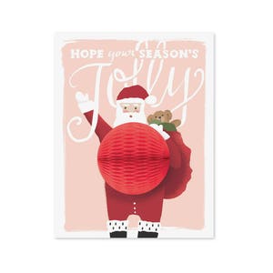 Pop-Up Christmas Card // Snowman // Christmas card, winter card, snowman, holiday card, honeycomb, children's card, Let the good times roll image 6