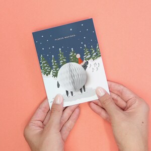 Pop-up kerstkaart//fleece Navidad, Feliz Navidad, Merry Christmas, kerstkaart, kerstkaart, pop-upkaart