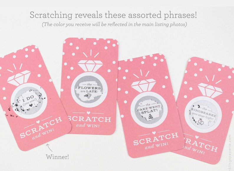 Scratchoff Cards // Bridal Shower Game Scratchoff Game Etsy