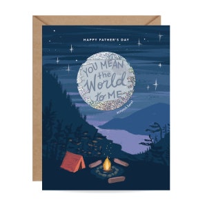 Scratch-off Camping Father's Day Card // Father's Day Card, Card for Dad, Dad Card