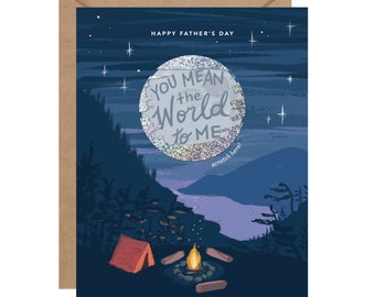 Scratch-off Camping Father's Day Card // Father's Day Card, Card for Dad, Dad Card