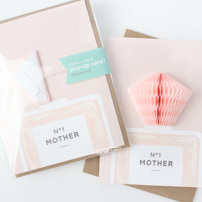 Pop-up Mother's Day Card // No.1 Mother, Mom Card, Happy Mother's Day, Perfume Pop-up Card image 7