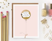 6 Scratch-off "Will You Be My Bridesmaid / Maid of Honor?" Write-in Invitations // Gold Foil Balloon // Set of 6